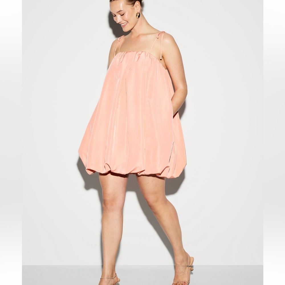Women’s Pink Bubble Mini Dress - Brand Not Visible